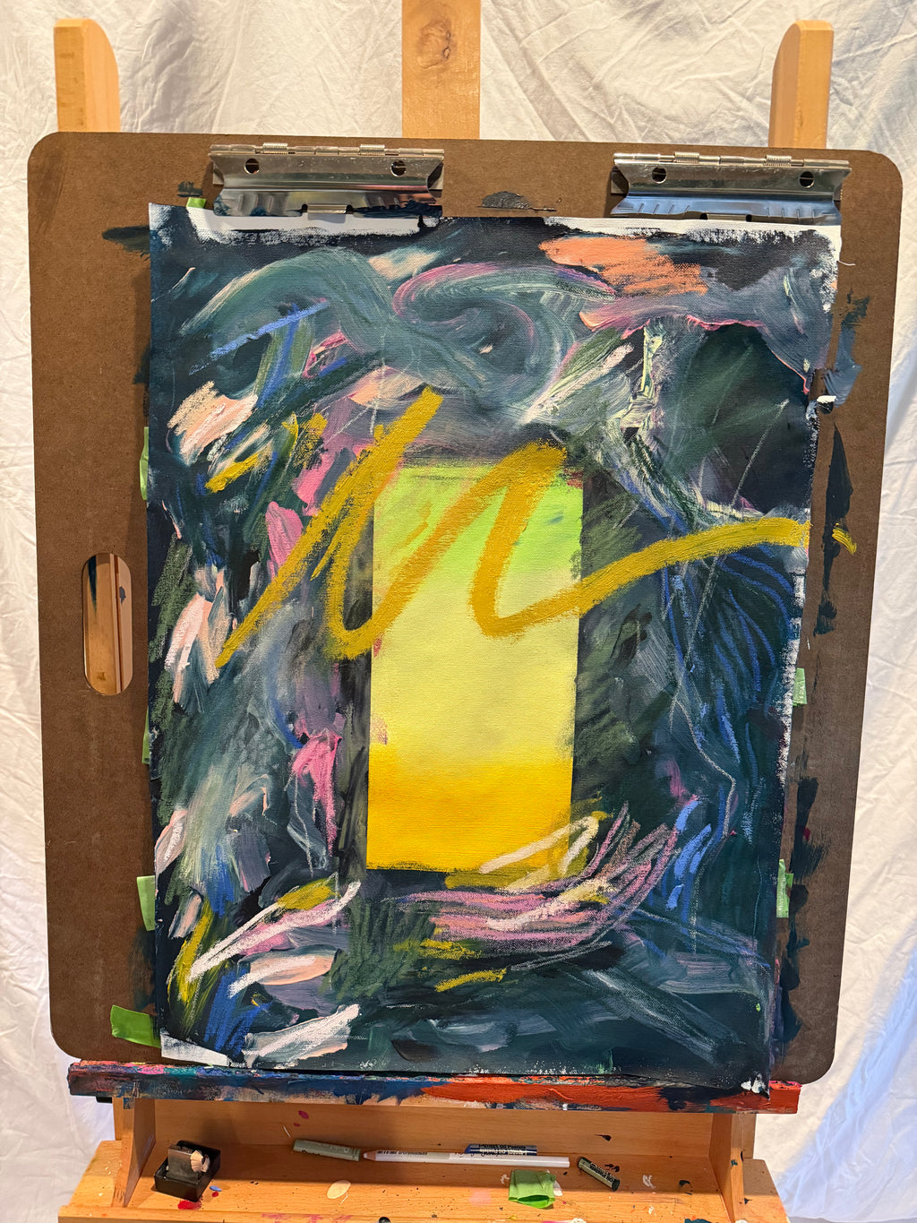 I want to paint my way around it